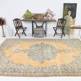 Tapis persan bleu classique 7x11, 222x330cm