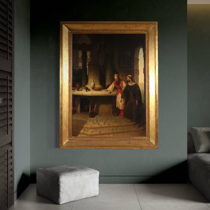 Great painting signed by Carlo De Notaris, The Prophet Daniel