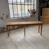 Oak and pine farmhouse console table