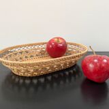 Braided rattan basket