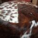 Ottoman leather cow skin 1970