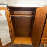 Scandinavian teak cabinet 1960 with mounting plan