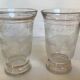 Pair of old deer vases deer molded glass