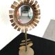 Brass mirror in flower shape, 9.5cm