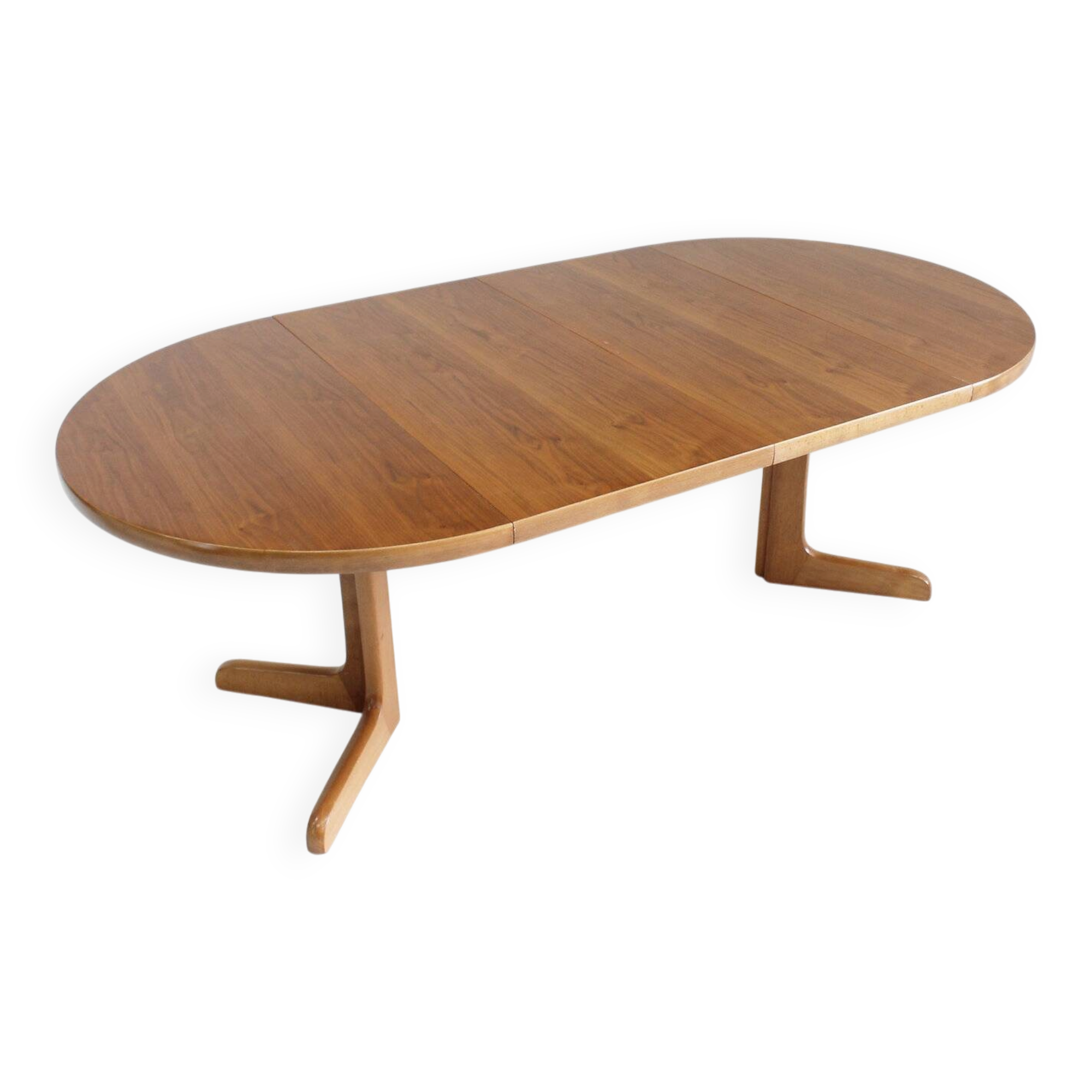 Vintage Danish round extendable dining table 1960s