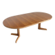 Vintage Danish round extendable dining table 1960s