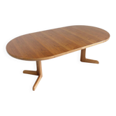 Vintage Danish round extendable dining table 1960s