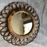Rattan mirror 42cm