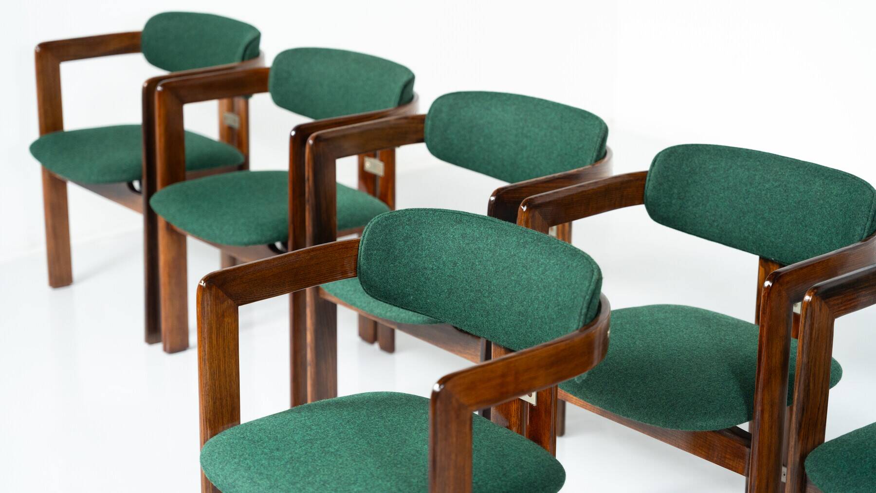 Lot de 8 chaises Pamplona par Augusto Savini pour Pozzi, Italie, années 1960