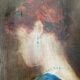 Huile sur toile portrait de femme