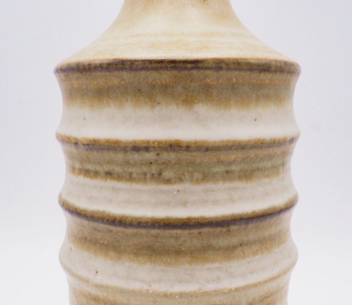 Vintage Ceramic Ecru Table Lamp Base from Søholm, 1960s