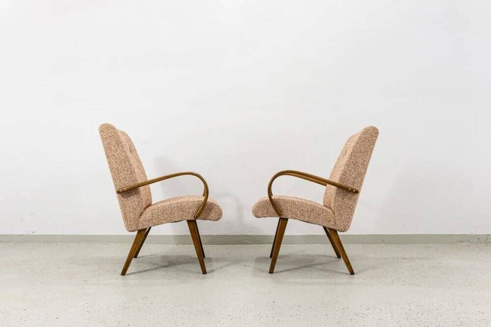 Pair Of Armchairs Type 53 By J. Smidek For Ton, Czechoslovakia, 1960’s