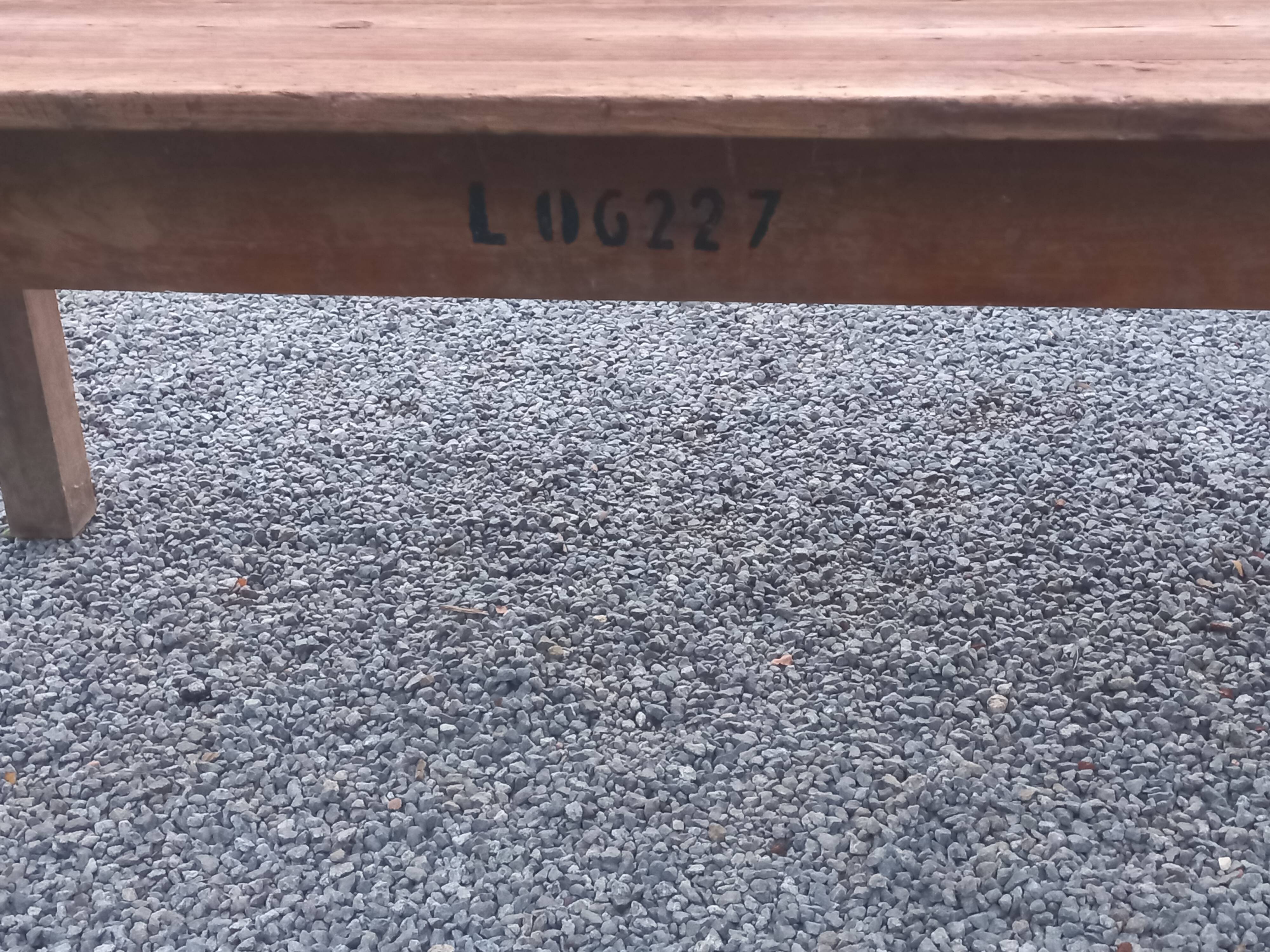 Brutalist farmhouse table Antique wooden workshop table 200cm