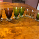 Set of magnificent glasses from the Portieux glassworks