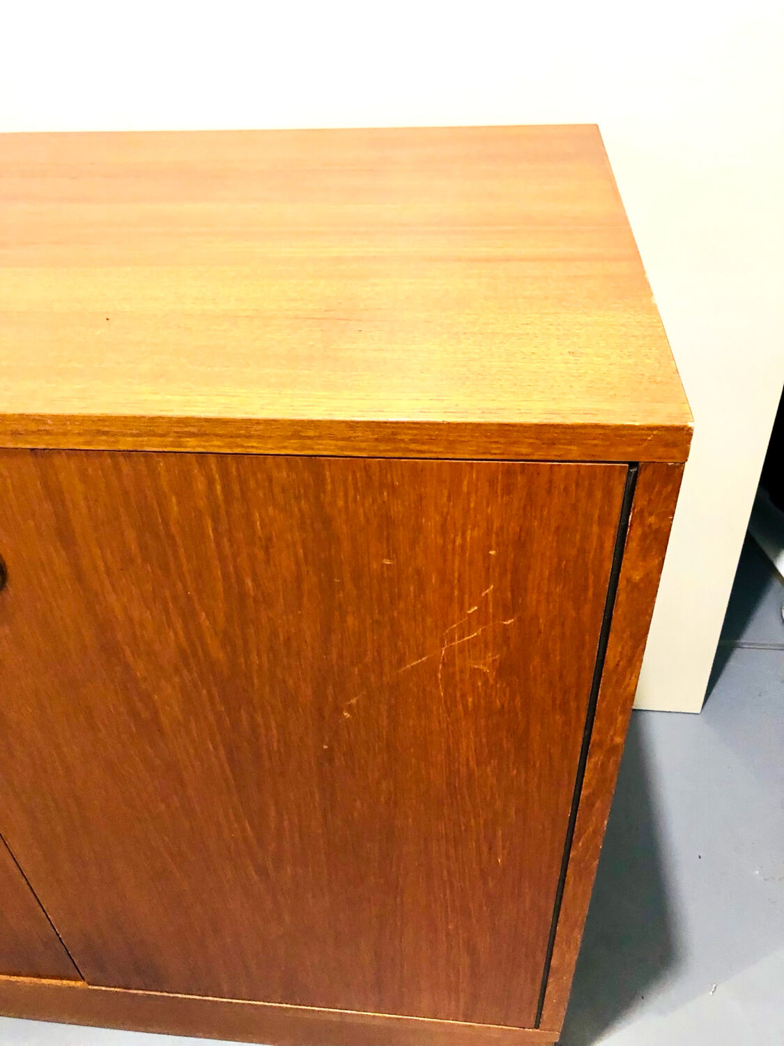 Meuble bas teck vintage scandinave - circa 1960