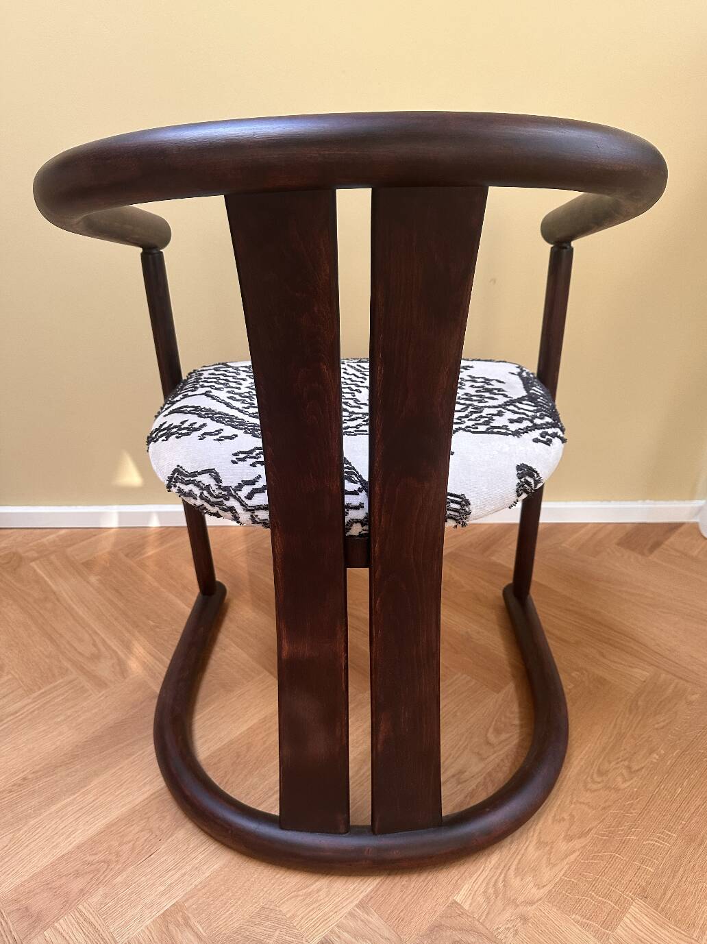 Chinese style chair, renovated & upholstered with Tigermountain by Dedar