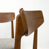 Chaises de salle à manger en teck et laine par Casala, années 1960, lot de 6