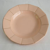 Assiettes creuses Digoin rose