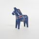 Handpainted blue Nils Olsson, "Dala" horse, Sweden 1960's