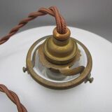 Antique white opaline pendant light