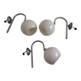 Lot de 3 anciennes appliques 1960 vintage en opaline