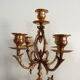 Paire de candélabres à 5 branches bronze et marbre style Napoléon III