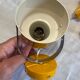 Pair of adjustable vintage wall lamps in yellow and chrome metal. Year 60