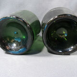 Lot of 2 old bottle of benedictine liqueur in blown glass
