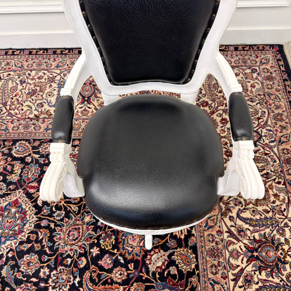Classic English White Desk Set with Desk Chair
