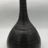 Vase in glazed ceramic with brown and brown striped design by asa sélection