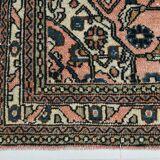 5x7 Wool Vintage Oushak Area Rug, Samon & Navy Blue Persian Rug, 142x209 Cm