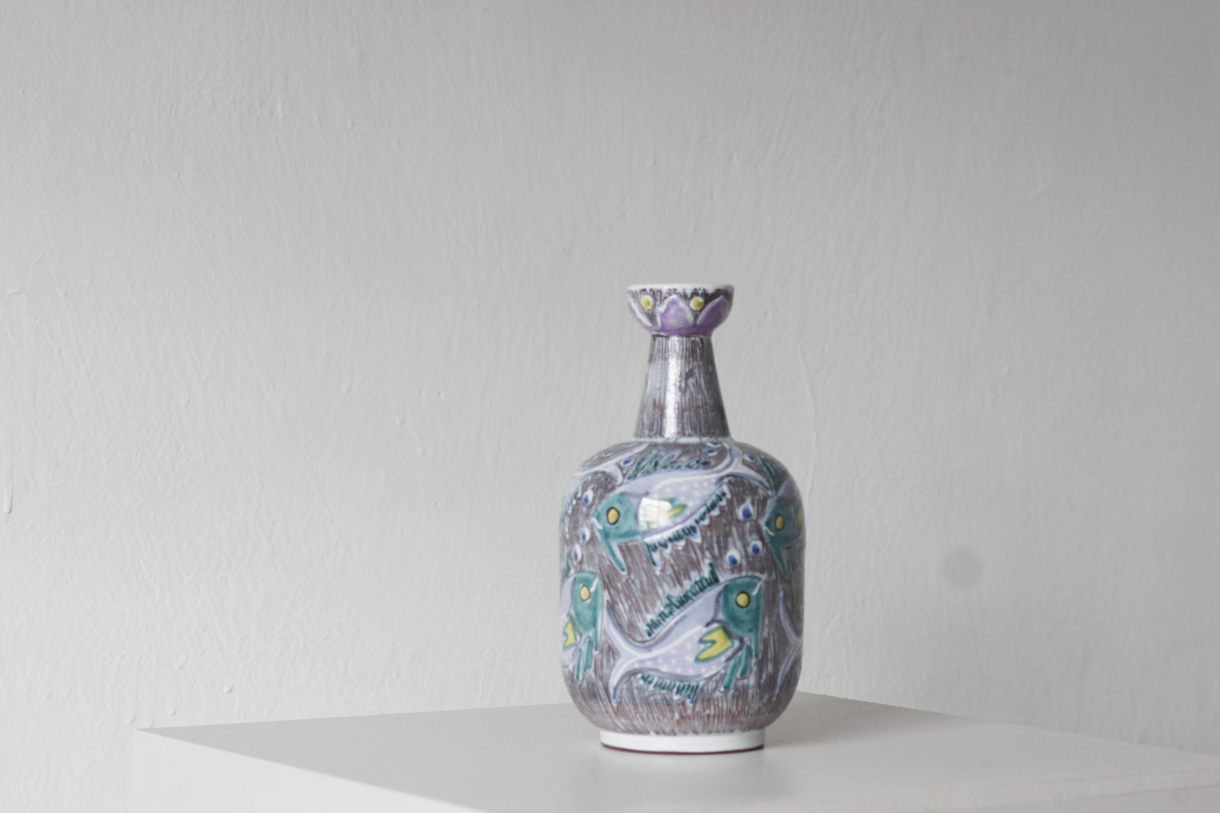 Ceramic Vase from Laholm, Sweden, 1960s