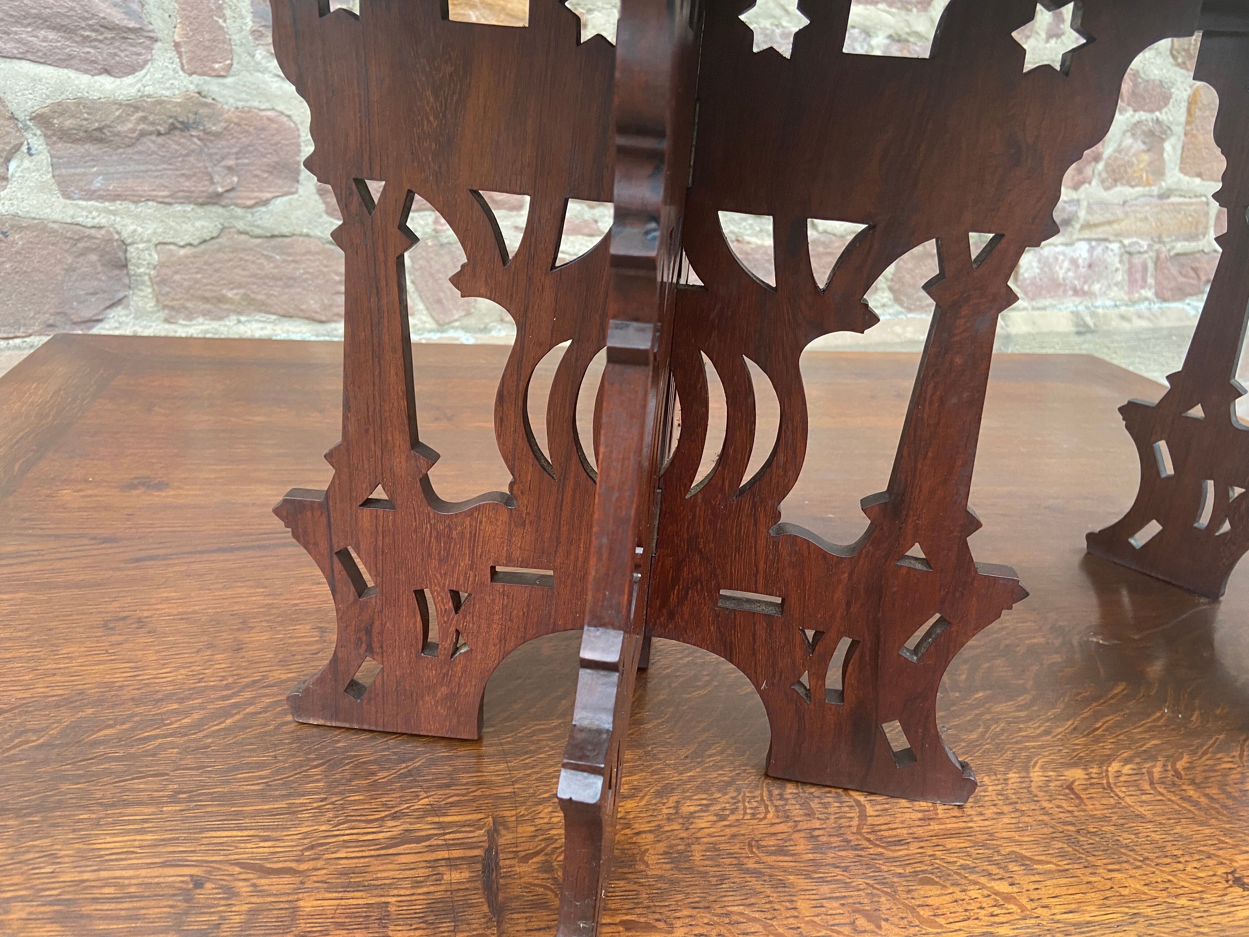 Pair of bedside tables Syrian rosewood vintage 1930