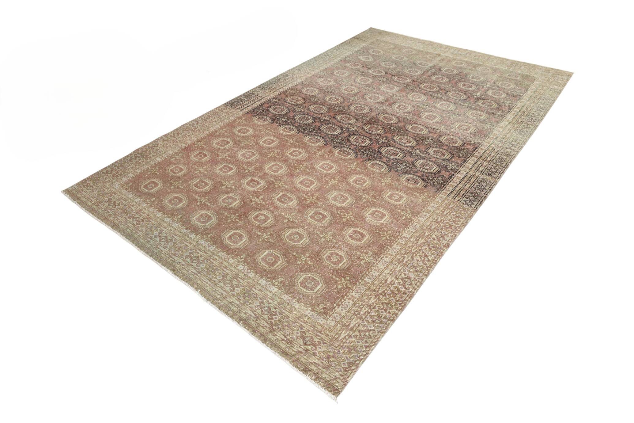 6x10 Dusty Rose & Brown Classic Persian Rug, 178x293Cm