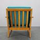1950s solid oak armchair, Czechoslovakia