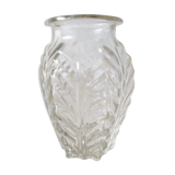 Small transparent molded glass vase