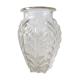 Small transparent molded glass vase