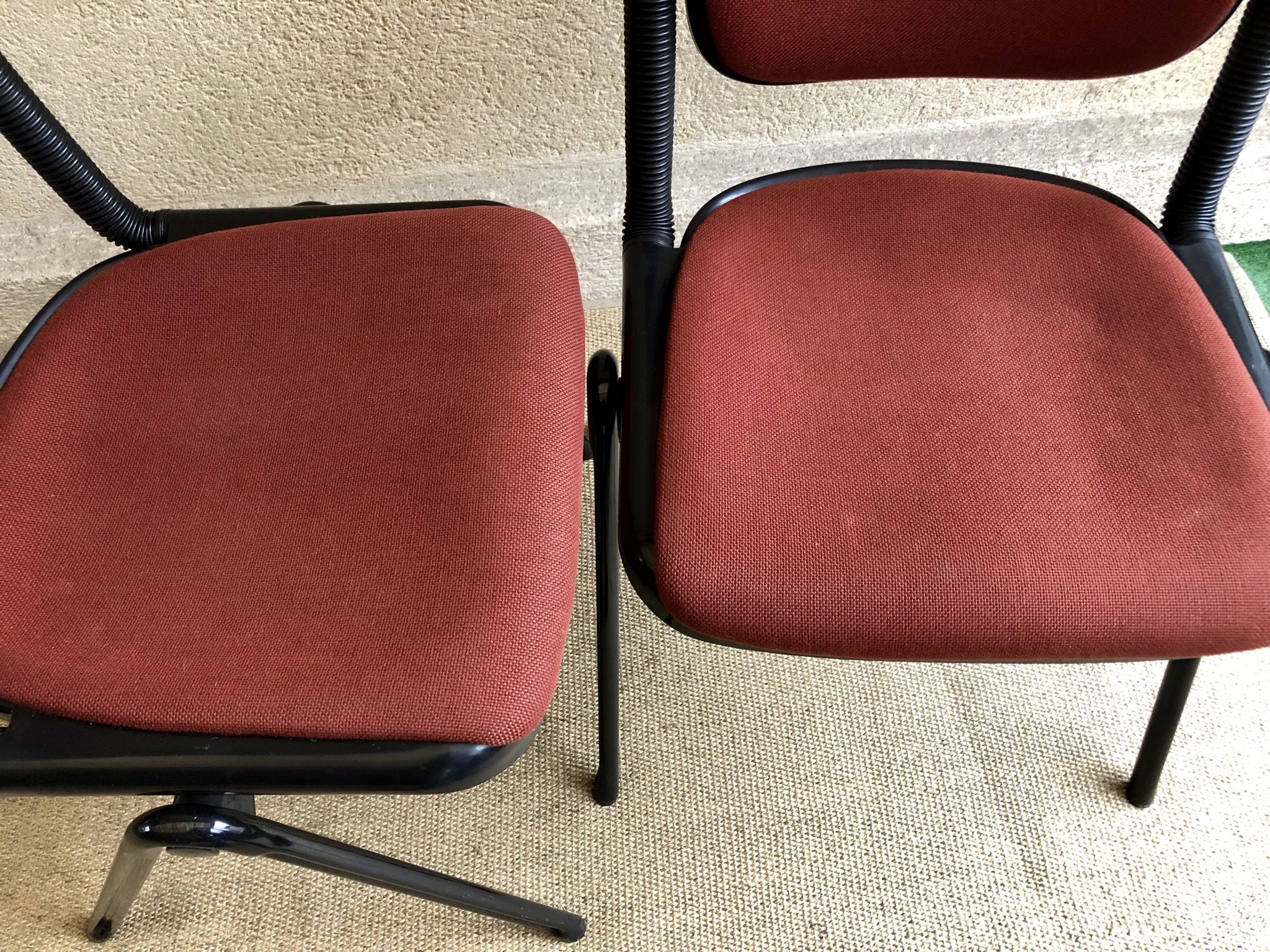 Pair of chairs design Vertebra Ambasz & Piretti Anonima Castelli 1976