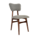 Chaise de salle à manger papillon milieu du siècle, bouclé gris, bois noyer foncé, Europe, années 1960