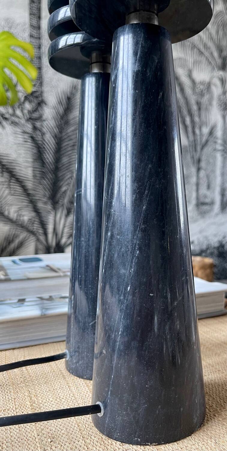 Pair of marble lamps 1980.