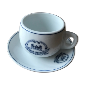 Coffee cup and saucer of the Compagnie Internationale des Wagons-Lits