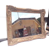 Miroir 19 ème bois et stuk doré