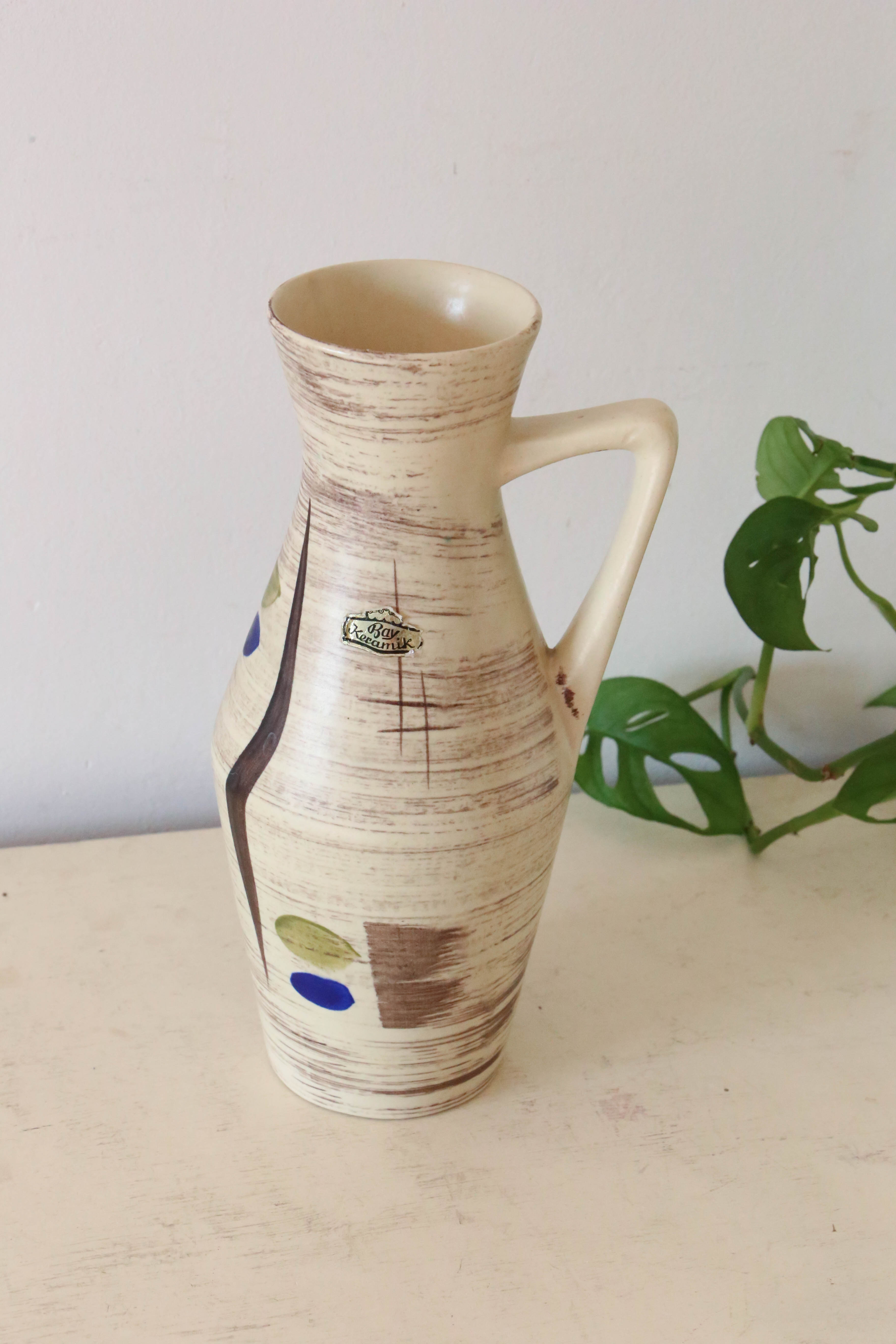 German ceramic vase, Bay Keramich, west germany, 1960, vintage