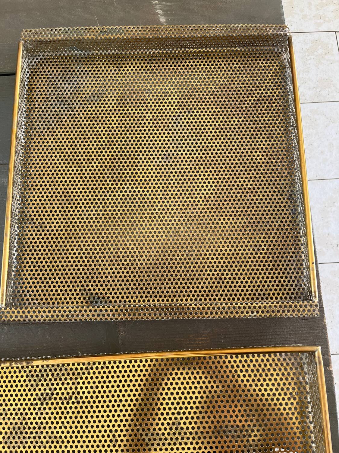 Desserte / bar roulant en laiton de Josef Franck pour Svenskt Tenn Suede annee 50/60