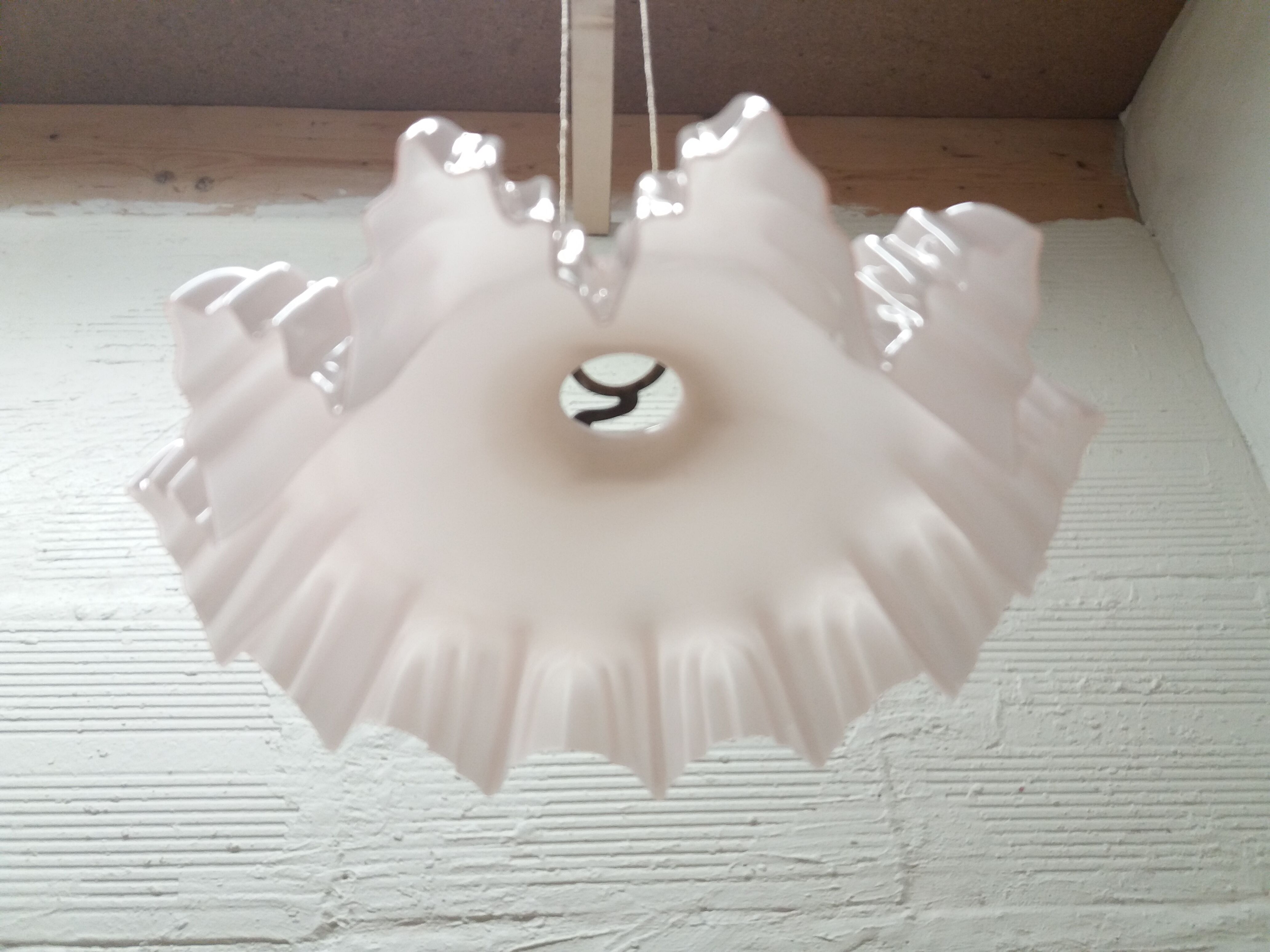 Pale pink opaline lampshade