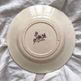 Assiette à dessert en terre de fer « Trémières » Salins