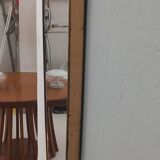 Miroir en forme de bouclier avec cadre en laiton, années 50