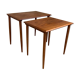 Danish teak trundle coffee tables