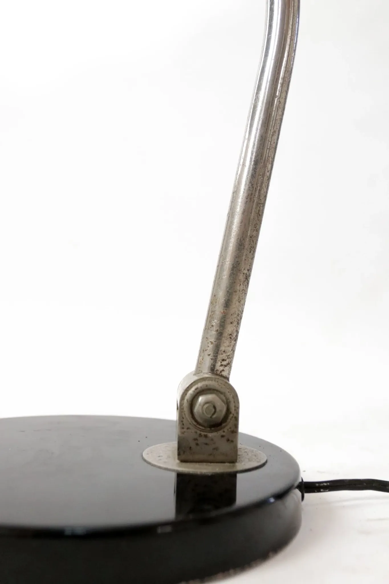 Vintage black desk lamp in Bauhaus style
