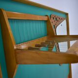 Mid-Century  Wall Mounted Coat Rack Czechoslovakia , 1970's